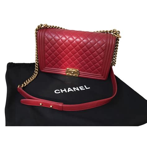 chanel red boy bag square|chanel small boy bag black.